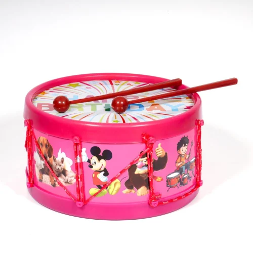10.7cm Khushi Pink Toy Drum